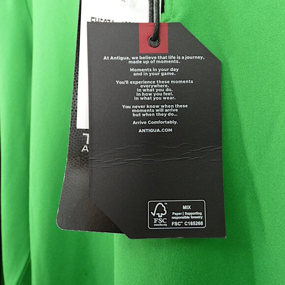 NWT NFL Eagles Antigua Quarter Zip Pullover Green Black Small Sporty Athleisure - Picture 6 of 11